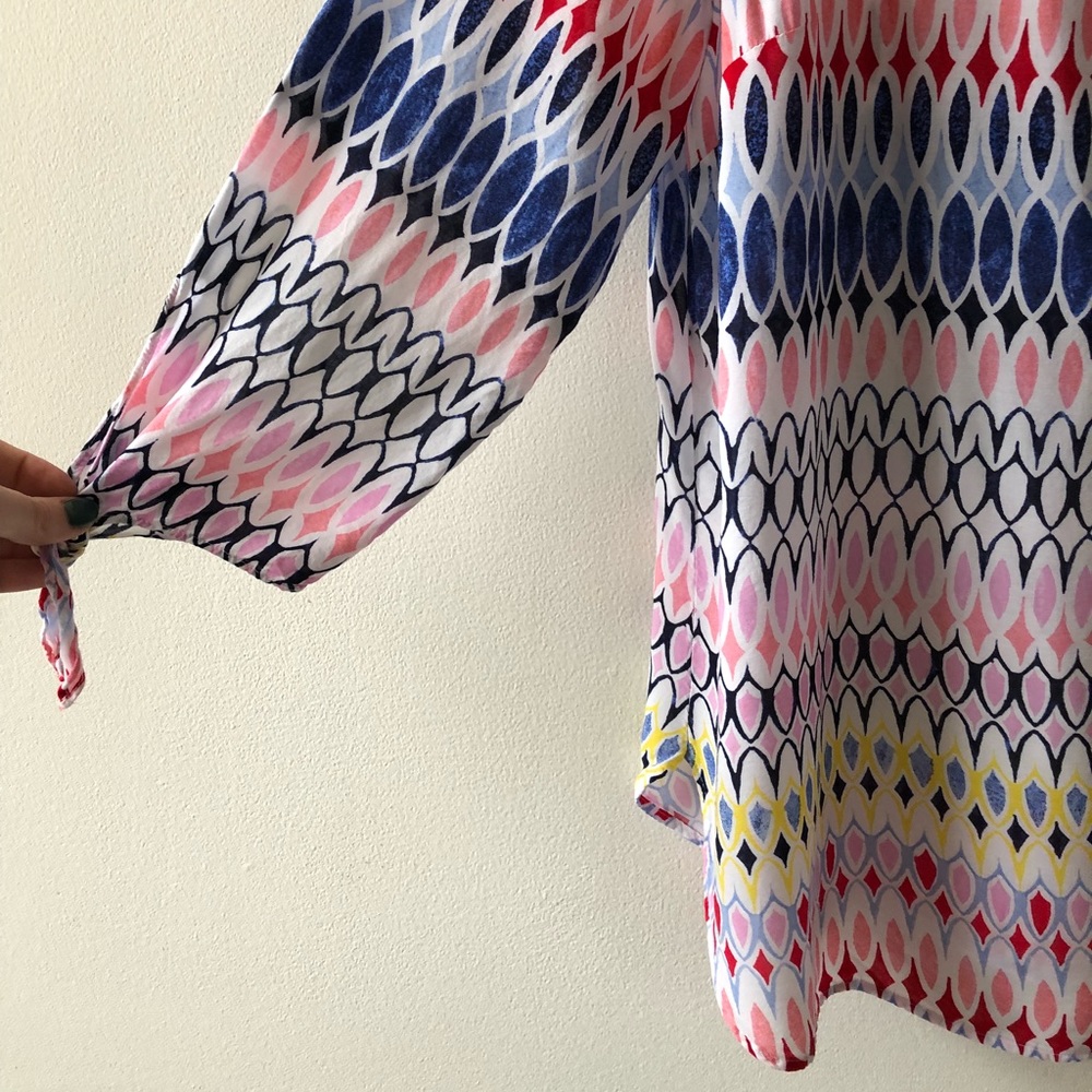 Talbots Rainbow Colored Blouse